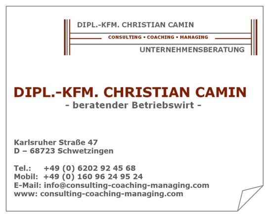 Visitenkarte Schwetzingen homepage